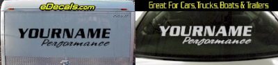 Custom324 Custom YOURNAMEHERE Performance Decal