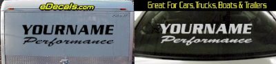 Custom327 Custom YOURNAMEHERE Performance Decal