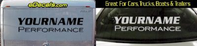 Custom329 Custom YOURNAMEHERE Performance Decal