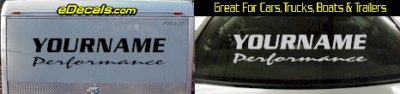 Custom331 Custom YOURNAMEHERE Performance Decal
