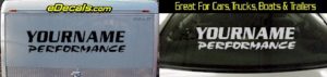 Custom333 Custom YOURNAMEHERE Performance Decal