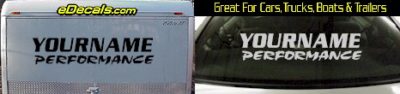 Custom333 Custom YOURNAMEHERE Performance Decal