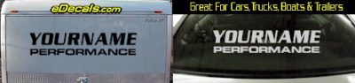 Custom334 Custom YOURNAMEHERE Performance Decal