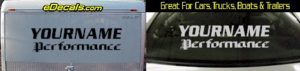 Custom341 Custom YOURNAMEHERE Performance Decal