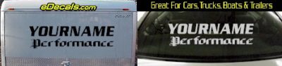 Custom341 Custom YOURNAMEHERE Performance Decal