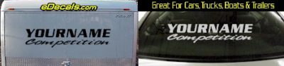 Custom342 Custom YOURNAMEHERE Competition Decal