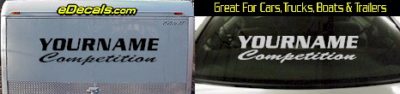 Custom343 Custom YOURNAMEHERE Competition Decal