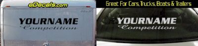 Custom344 Custom YOURNAMEHERE Competition Decal