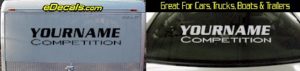 Custom345 Custom YOURNAMEHERE Competition Decal
