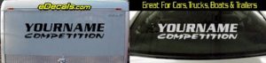Custom349 Custom YOURNAMEHERE Competition Decal