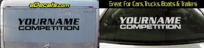 Custom350 Custom YOURNAMEHERE Competition Decal