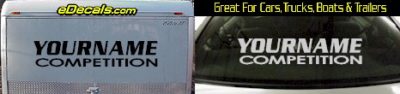 Custom351 Custom YOURNAMEHERE Competition Decal