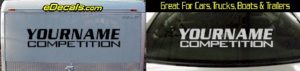 Custom352 Custom YOURNAMEHERE Competition Decal