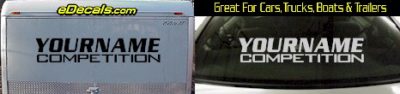 Custom352 Custom YOURNAMEHERE Competition Decal