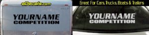 Custom353 Custom YOURNAMEHERE Competition Decal