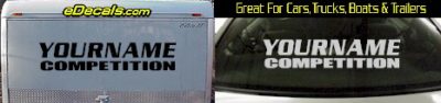 Custom353 Custom YOURNAMEHERE Competition Decal