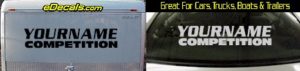 Custom354 Custom YOURNAMEHERE Competition Decal