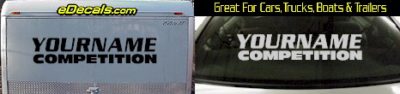 Custom354 Custom YOURNAMEHERE Competition Decal