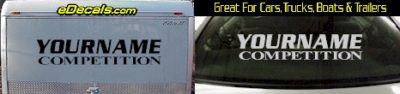 Custom355 Custom YOURNAMEHERE Competition Decal
