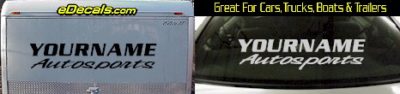 Custom358 Custom YOURNAMEHERE Autosports Decal