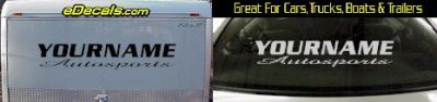 Custom360 Custom YOURNAMEHERE Autosports Decal