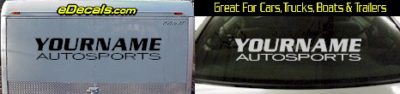 Custom362 Custom YOURNAMEHERE Autosports Decal