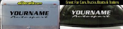 Custom363 Custom YOURNAMEHERE Autosports Decal