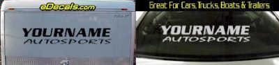 Custom364 Custom YOURNAMEHERE Autosports Decal