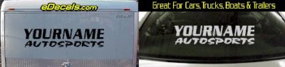 Custom365 Custom YOURNAMEHERE Autosports Decal