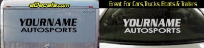 Custom367 Custom YOURNAMEHERE Autosports Decal