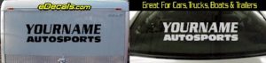 Custom370 Custom YOURNAMEHERE Autosports Decal