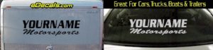 Custom375 Custom YOURNAMEHERE Motorsports Decal