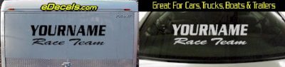 Custom391 Custom YOURNAMEHERE Race Team Decal