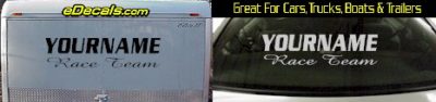 Custom392 Custom YOURNAMEHERE Race Team Decal