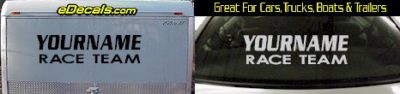 Custom399 Custom YOURNAMEHERE Race Team Decal