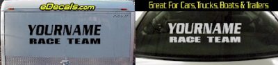 Custom401 Custom YOURNAMEHERE Race Team Decal