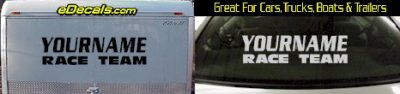 Custom402 Custom YOURNAMEHERE Race Team Decal
