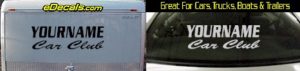 Custom423 Custom YOURNAMEHERE Car Club Decal