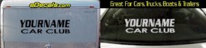 Custom431 Custom YOURNAMEHERE Car Club Decal