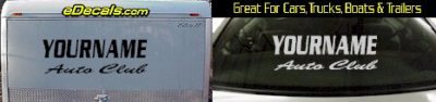 Custom439 Custom YOURNAMEHERE Auto Club Decal