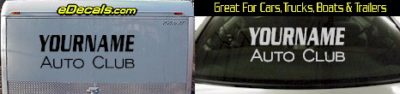 Custom441 Custom YOURNAMEHERE Auto Club Decal