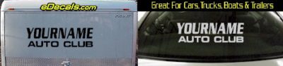 Custom446 Custom YOURNAMEHERE Auto Club Decal