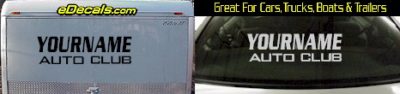 Custom448 Custom YOURNAMEHERE Auto Club Decal