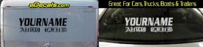 Custom452 Custom YOURNAMEHERE Auto Club Decal