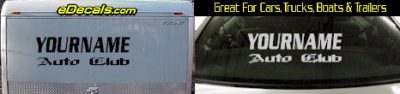 Custom453 Custom YOURNAMEHERE Auto Club Decal