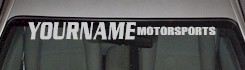 Custom493 Custom YOURNAMEHERE Motorsports Decal