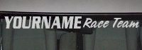 Custom495 Custom YOURNAMEHERE Race Team Decal 