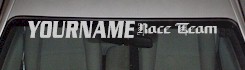 Custom502 Custom YOURNAMEHERE Race Team Decal