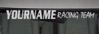 Custom507 Custom YOURNAMEHERE Racing Team Decal 