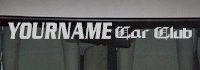 Custom518 Custom YOURNAMEHERE Car Club Decal 